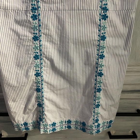 Vineyard Vines Pop Embroidered Shift‎ Dress Hydrangea Blue & White - Picture 5 of 8